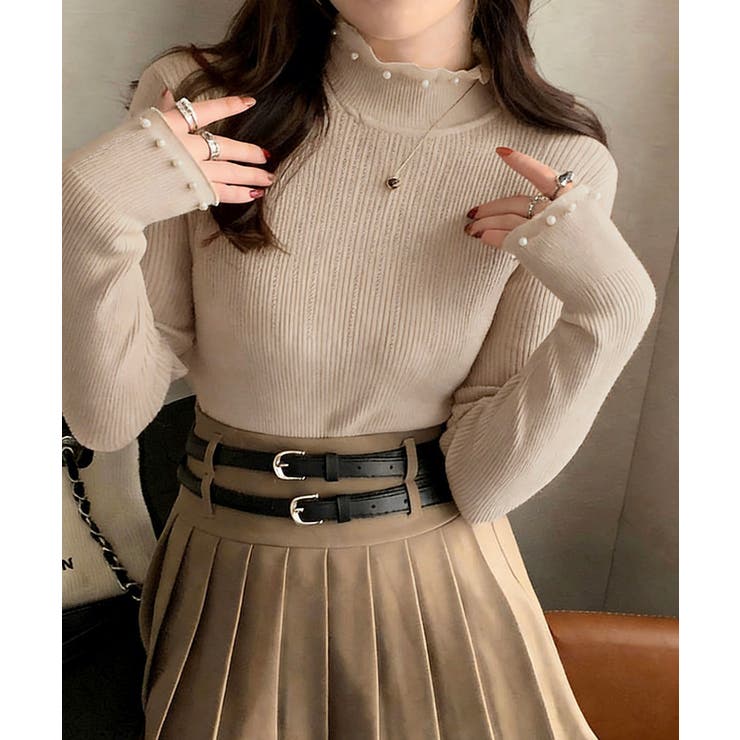 メロウフリルニットトップス レディース 大人上品 | SUNSHINE CLOSET | 詳細画像15 