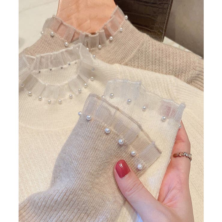 メロウフリルニットトップス レディース 大人上品 | SUNSHINE CLOSET | 詳細画像19 