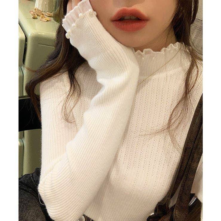 メロウフリルニットトップス レディース 大人上品 | SUNSHINE CLOSET | 詳細画像2 