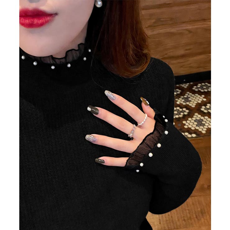 メロウフリルニットトップス レディース 大人上品 | SUNSHINE CLOSET | 詳細画像6 