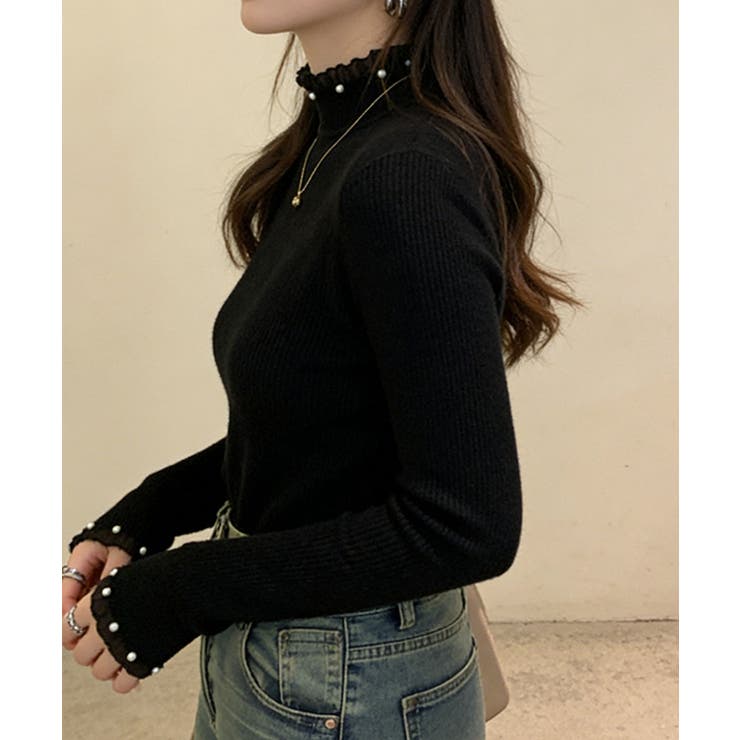 メロウフリルニットトップス レディース 大人上品 | SUNSHINE CLOSET | 詳細画像8 