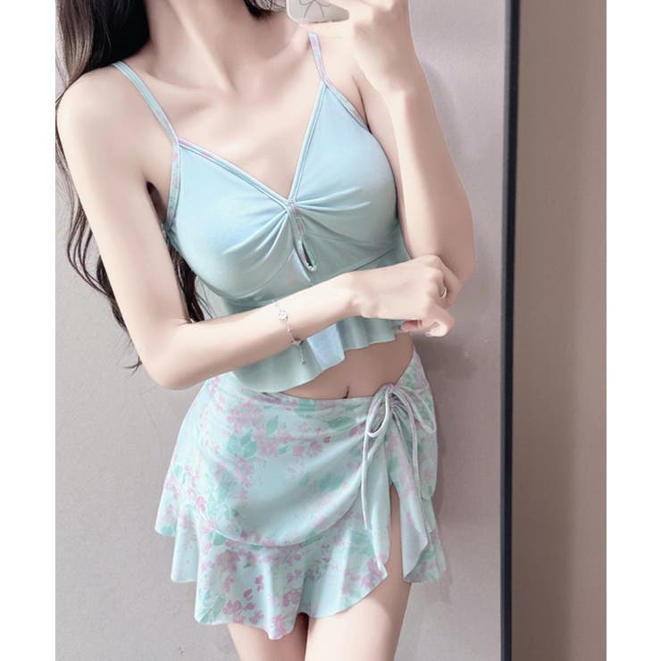 フレアスカートスイムウェア 体型カバー 韓国風水着 | SUNSHINE CLOSET | 詳細画像1 