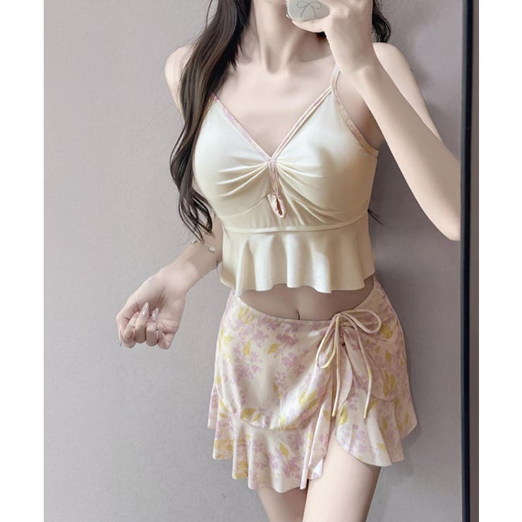 フレアスカートスイムウェア 体型カバー 韓国風水着 | SUNSHINE CLOSET | 詳細画像3 