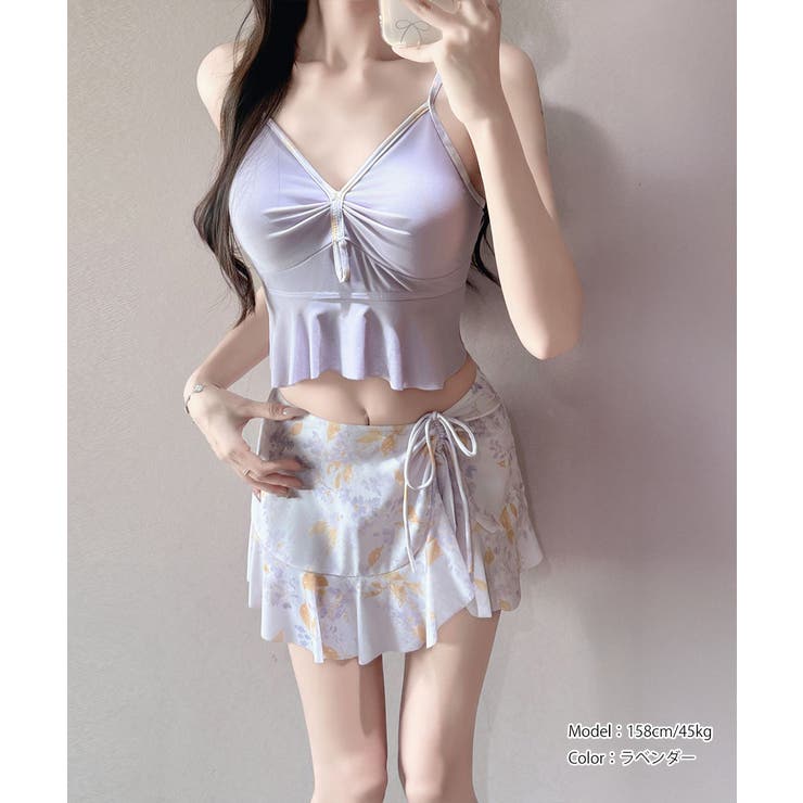 フレアスカートスイムウェア 体型カバー 韓国風水着 | SUNSHINE CLOSET | 詳細画像5 