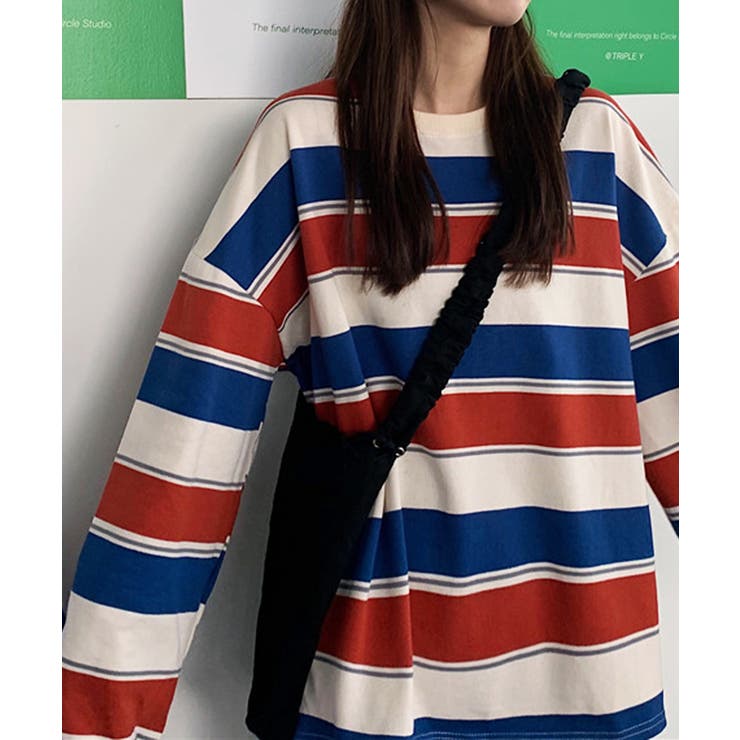 ボーダー柄 スウェット 配色 トレーナー | SUNSHINE CLOSET | 詳細画像6 