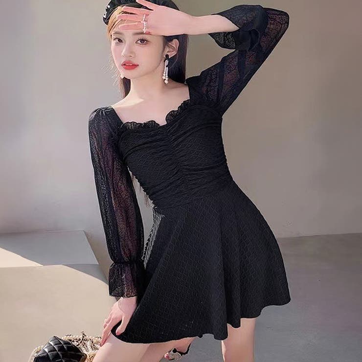 ワンピース水着 体型カバー ハイウエスト | SUNSHINE CLOSET | 詳細画像10 