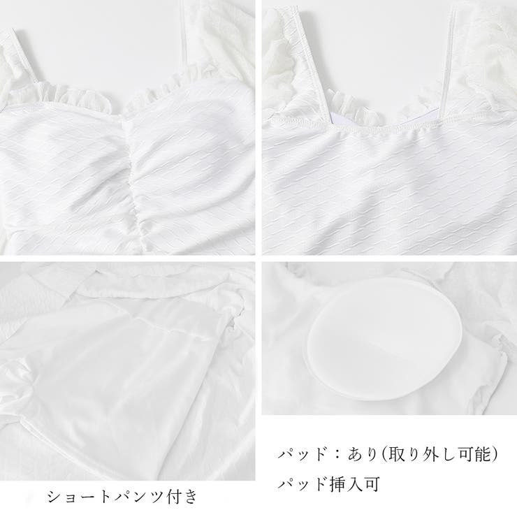 ワンピース水着 体型カバー ハイウエスト[品番：AGCW0004209