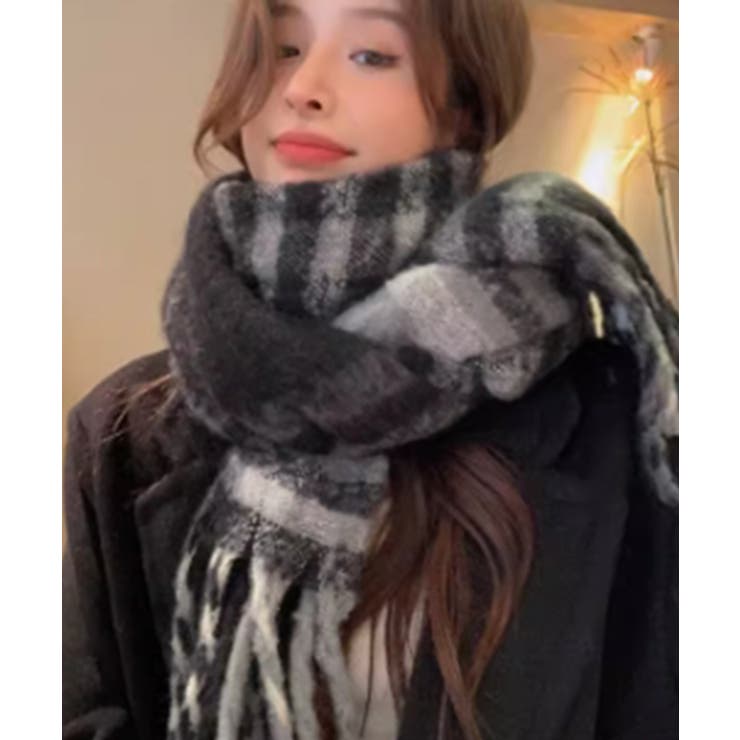 フリンジマフラー大判ストールリバーシブル | SUNSHINE CLOSET | 詳細画像4 