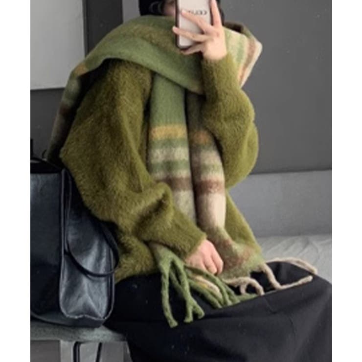 フリンジマフラー大判ストールリバーシブル | SUNSHINE CLOSET | 詳細画像7 