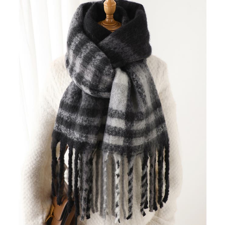 フリンジマフラー大判ストールリバーシブル | SUNSHINE CLOSET | 詳細画像9 