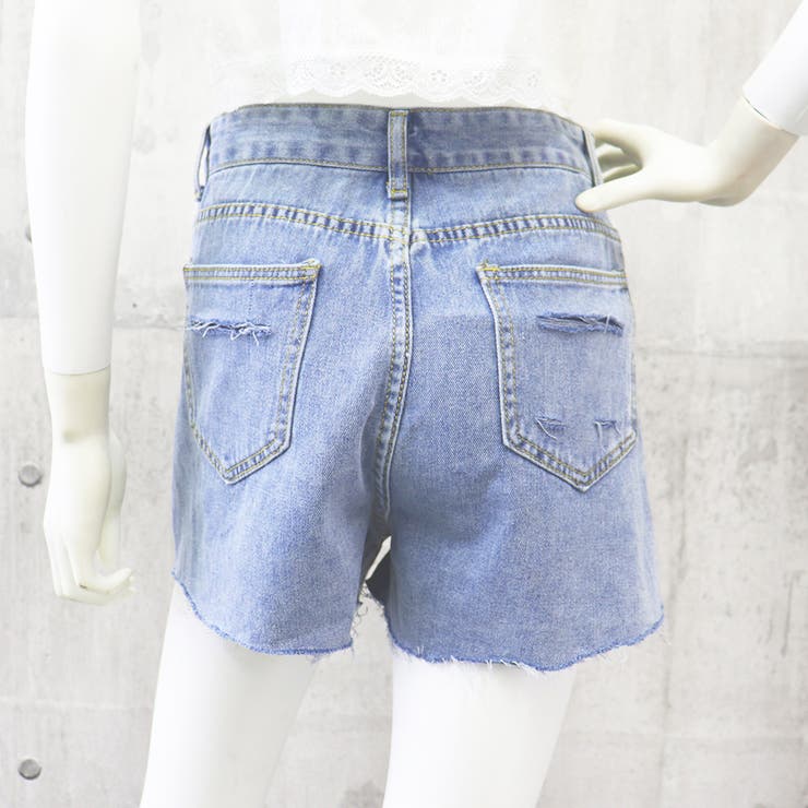A3920 ロロピアーナ ショートパンツ リネン 綿 デニム 青 水色 40 レディス デニム | Loro Piana
