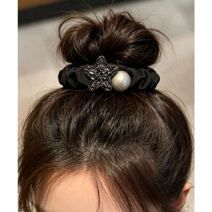 ヘアアクセサリー フェイクパール髪ゴム ハーフアップアレンジ | SUNSHINE CLOSET | 詳細画像8 