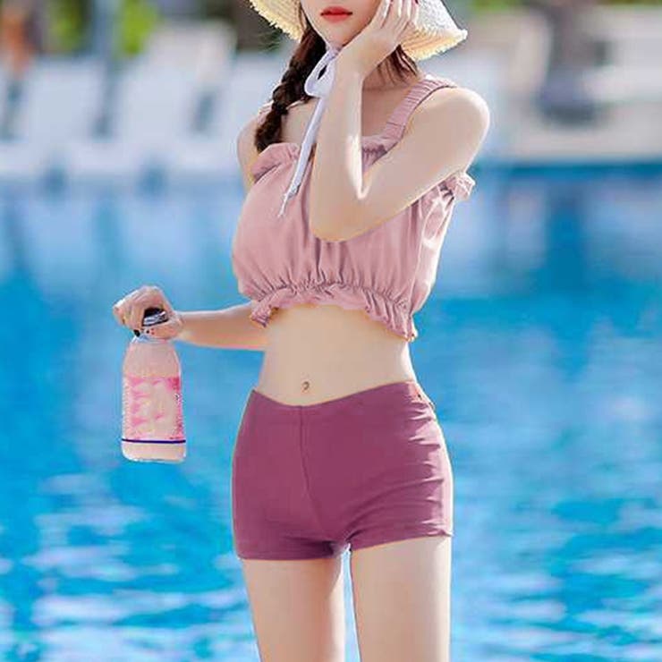 新品☆水着 スカート3点セット ビキニ レディース 9号 水着レディース ビキニスカート3点セット[品番：AGCW0004241