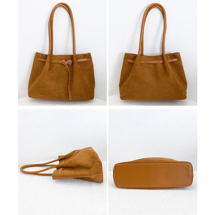スエード調トートバッグ ベルトデザイン鞄 | SUNSHINE CLOSET | 詳細画像15 