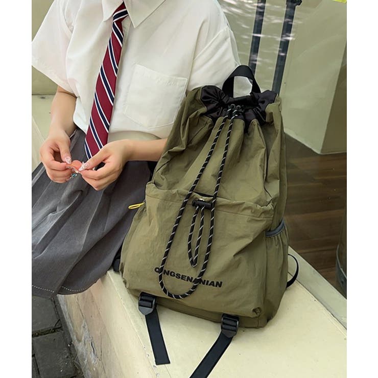 韓国風アウトドアナイロンバッグ軽量通勤通学リュックサック カジュアルナップサック… | SUNSHINE CLOSET | 詳細画像1 