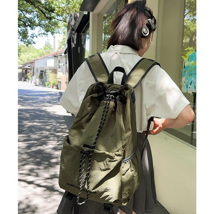 韓国風アウトドアナイロンバッグ軽量通勤通学リュックサック カジュアルナップサック… | SUNSHINE CLOSET | 詳細画像12 