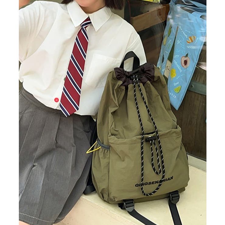 韓国風アウトドアナイロンバッグ軽量通勤通学リュックサック カジュアルナップサック… | SUNSHINE CLOSET | 詳細画像13 