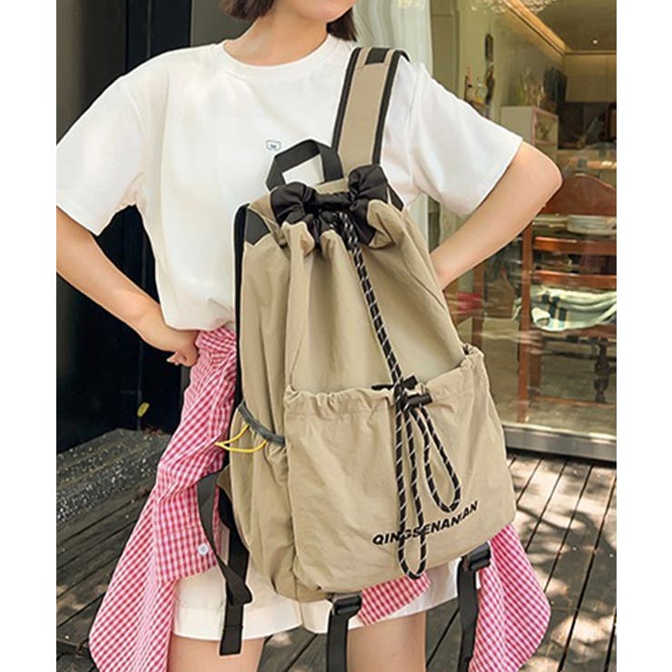韓国風アウトドアナイロンバッグ軽量通勤通学リュックサック カジュアルナップサック… | SUNSHINE CLOSET | 詳細画像2 