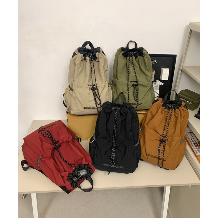 韓国風アウトドアナイロンバッグ軽量通勤通学リュックサック カジュアルナップサック… | SUNSHINE CLOSET | 詳細画像22 