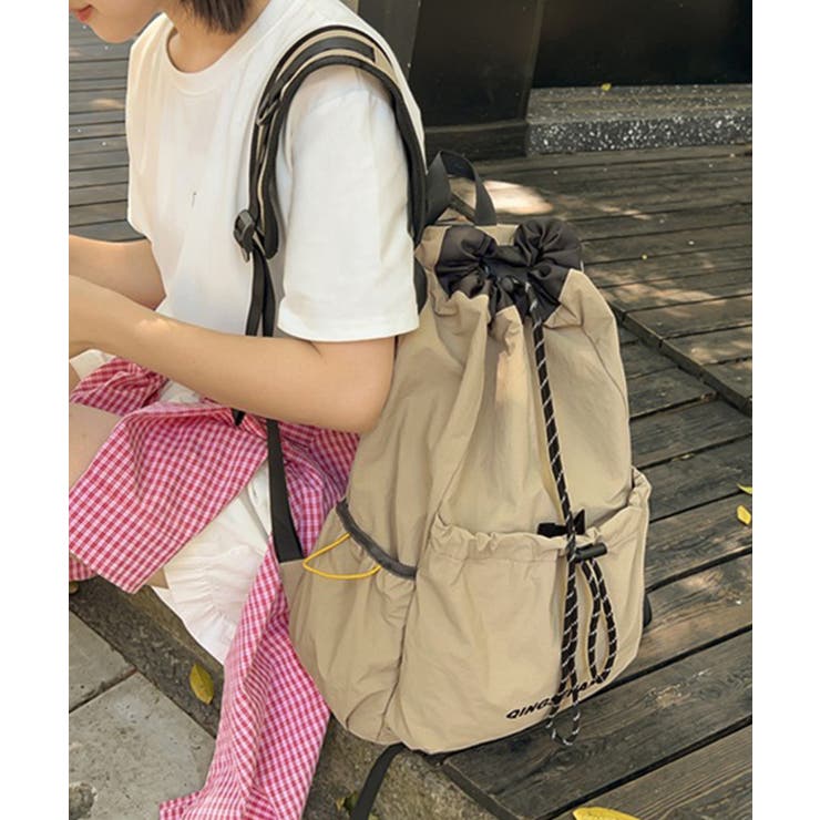 韓国風アウトドアナイロンバッグ軽量通勤通学リュックサック カジュアルナップサック… | SUNSHINE CLOSET | 詳細画像4 