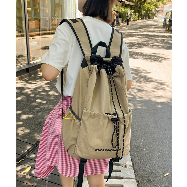 韓国風アウトドアナイロンバッグ軽量通勤通学リュックサック カジュアルナップサック… | SUNSHINE CLOSET | 詳細画像5 