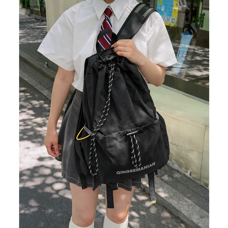 韓国風アウトドアナイロンバッグ軽量通勤通学リュックサック カジュアルナップサック… | SUNSHINE CLOSET | 詳細画像6 