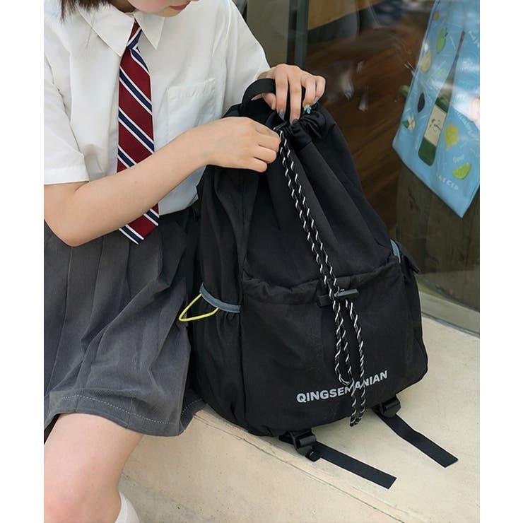 韓国風アウトドアナイロンバッグ軽量通勤通学リュックサック カジュアルナップサック… | SUNSHINE CLOSET | 詳細画像9 