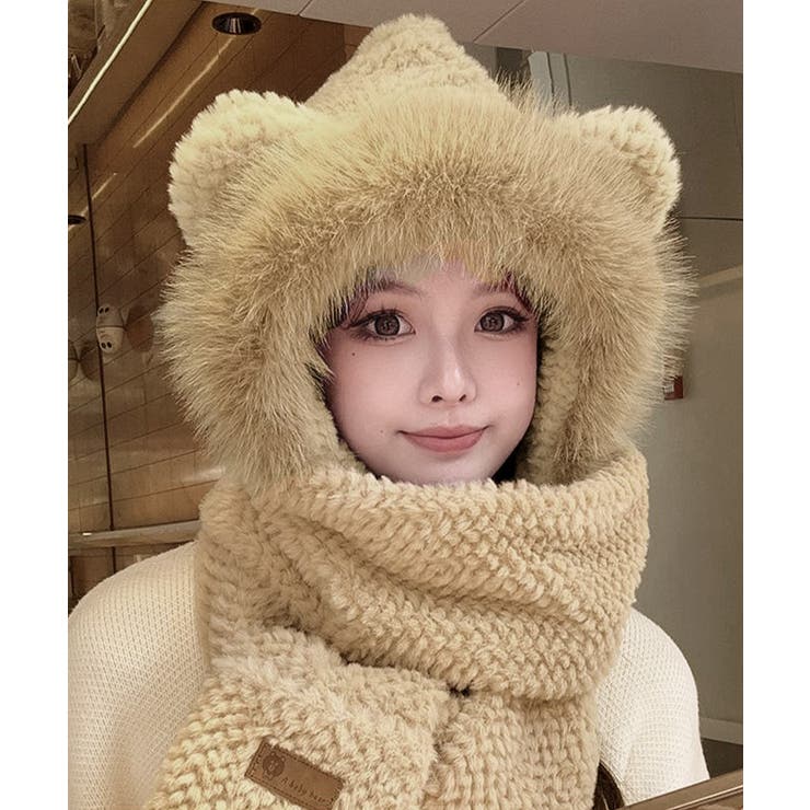 くま耳ニット帽子 マフラー 手袋 一体型 | SUNSHINE CLOSET | 詳細画像8 