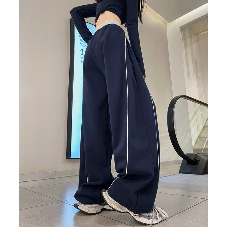 レディースサイドラインルーズパンツ Y2Kイージーパンツ ヒップホップダンス衣装 | SUNSHINE CLOSET | 詳細画像12 