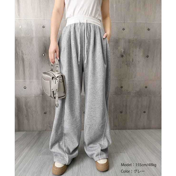 レディースサイドラインルーズパンツ Y2Kイージーパンツ ヒップホップダンス衣装 | SUNSHINE CLOSET | 詳細画像13 