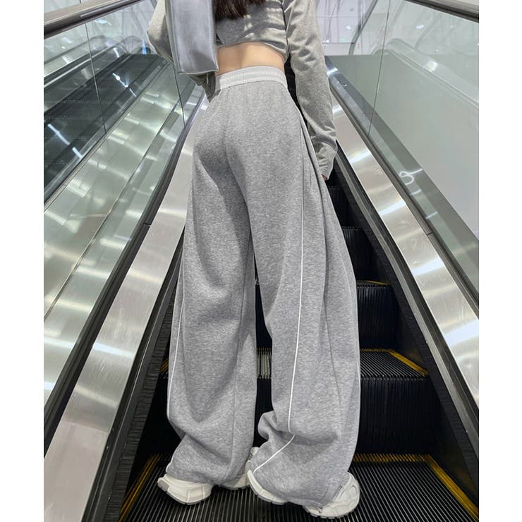 レディースサイドラインルーズパンツ Y2Kイージーパンツ ヒップホップダンス衣装 | SUNSHINE CLOSET | 詳細画像7 