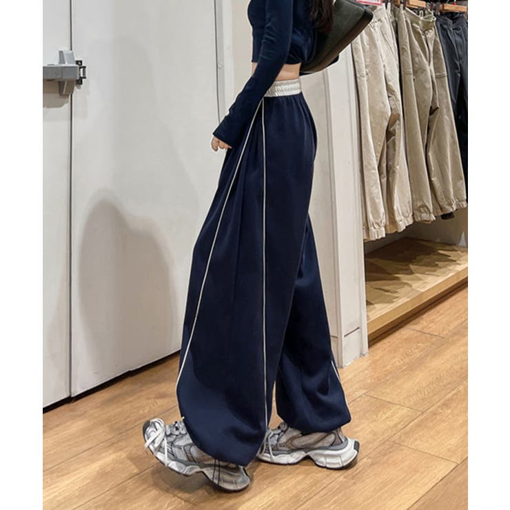 レディースサイドラインルーズパンツ Y2Kイージーパンツ ヒップホップダンス衣装 | SUNSHINE CLOSET | 詳細画像9 