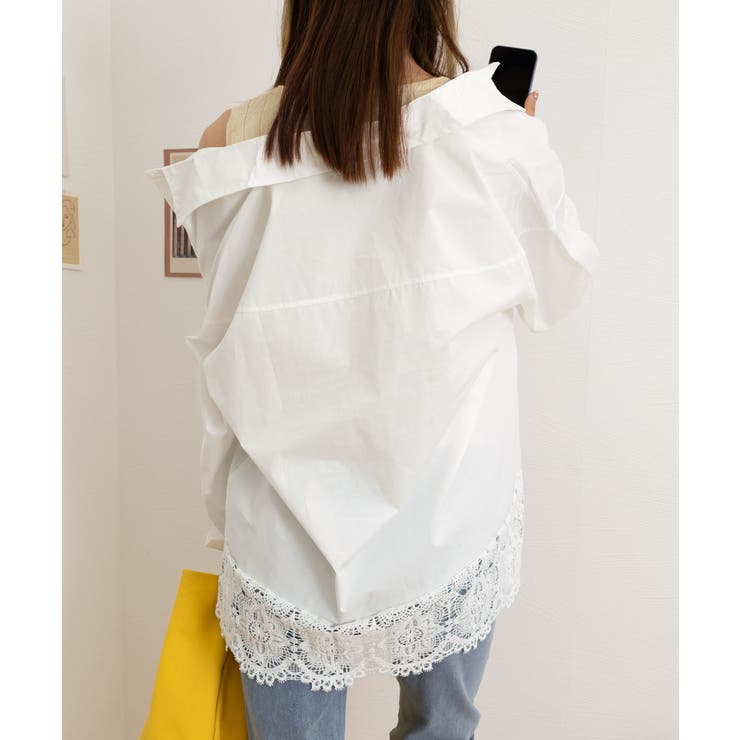 レース切替シャツブラウス長袖シャツ韓国風 | SUNSHINE CLOSET | 詳細画像18 