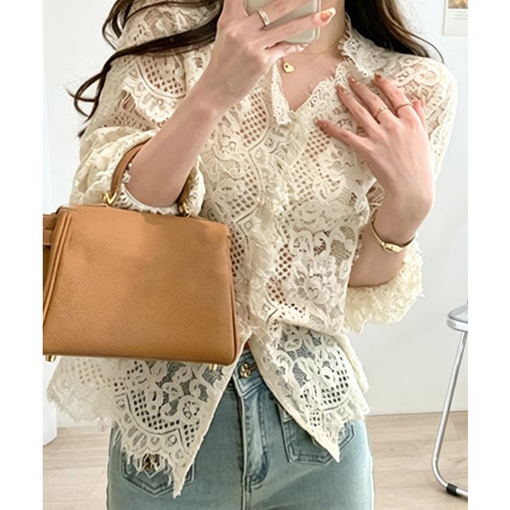レディース フェミニン 総レーストップス | SUNSHINE CLOSET | 詳細画像1 