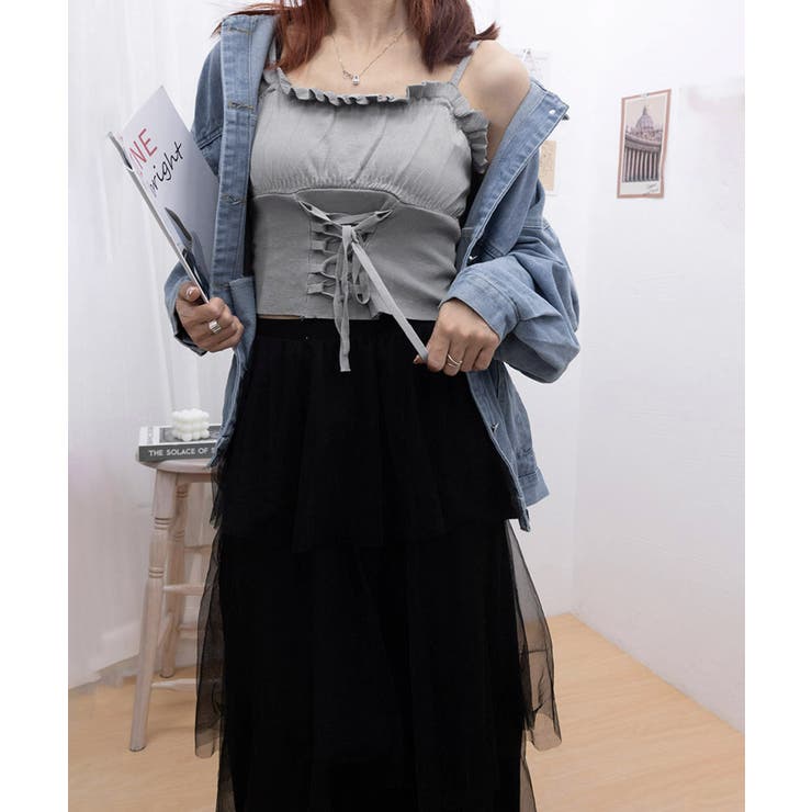 レースアップニットキャミソールレディース | SUNSHINE CLOSET | 詳細画像14 