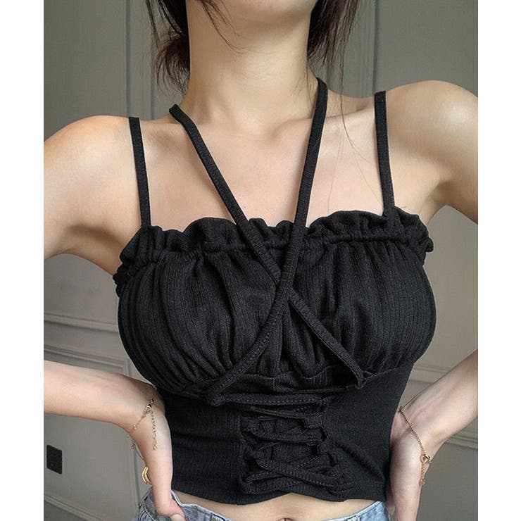 レースアップニットキャミソールレディース | SUNSHINE CLOSET | 詳細画像6 