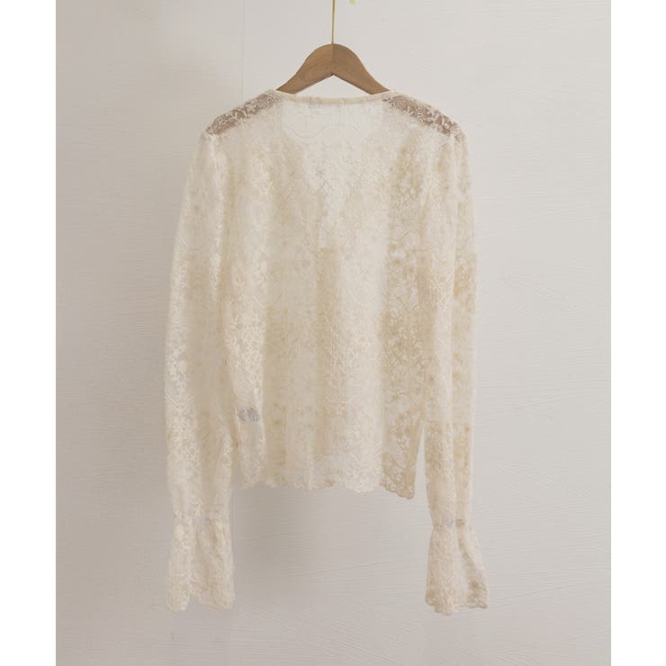 花柄レースブラウス 韓国風シアートップス | SUNSHINE CLOSET | 詳細画像15 