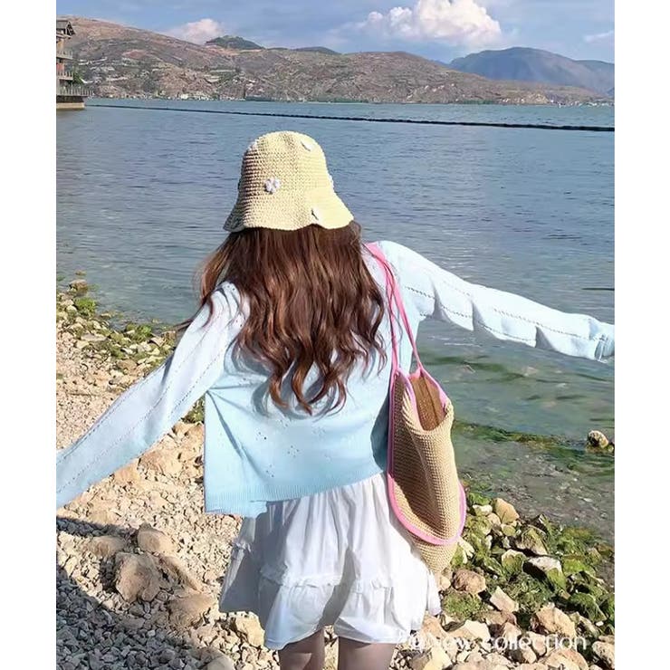 透かし編みニットカーディガンクロップド丈 | SUNSHINE CLOSET | 詳細画像13 