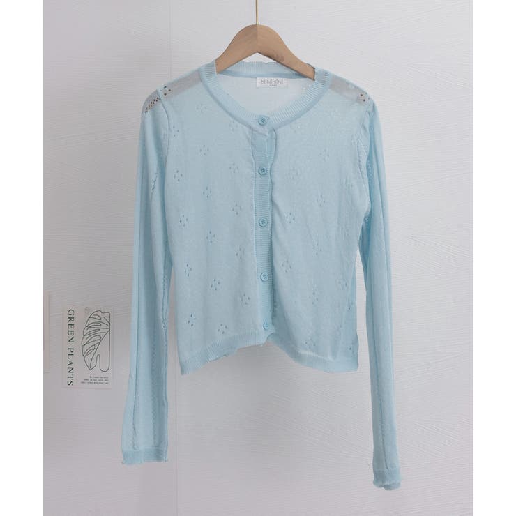 透かし編みニットカーディガンクロップド丈 | SUNSHINE CLOSET | 詳細画像32 