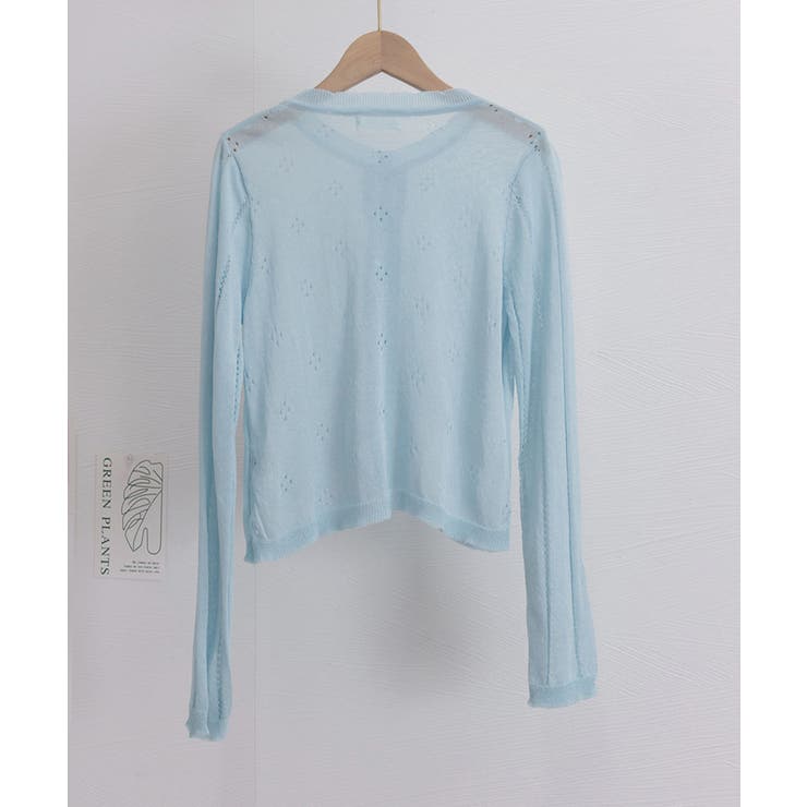 透かし編みニットカーディガンクロップド丈 | SUNSHINE CLOSET | 詳細画像33 