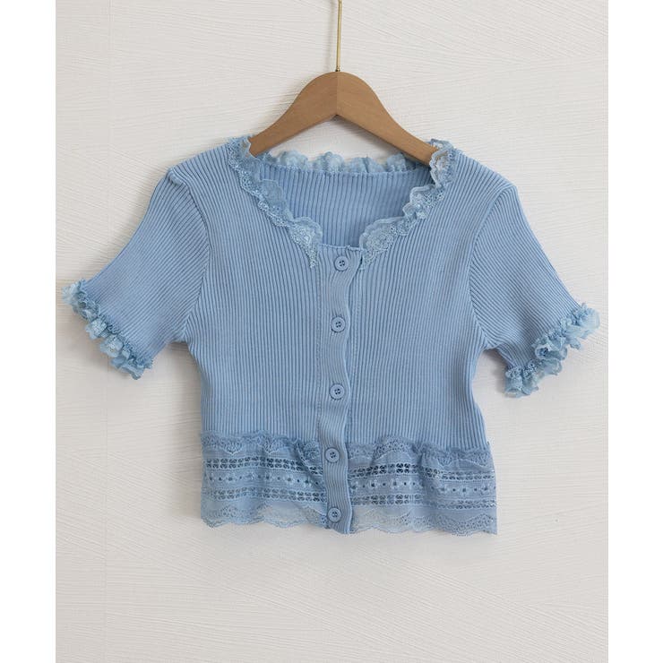 フリルショートカーディガン レースニット | SUNSHINE CLOSET | 詳細画像18 