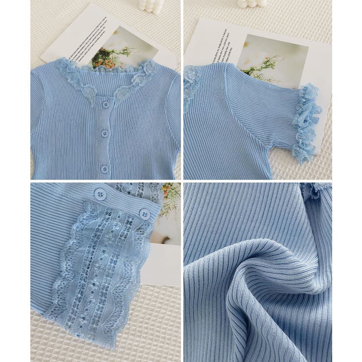 フリルショートカーディガン レースニット | SUNSHINE CLOSET | 詳細画像20 
