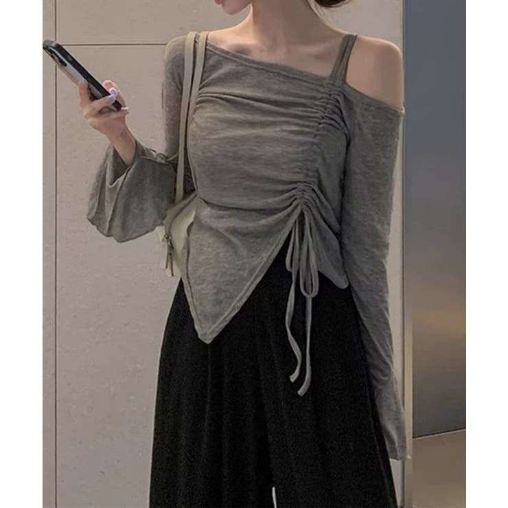 ワンオフショルダーTシャツギャザー 長袖 | SUNSHINE CLOSET | 詳細画像11 
