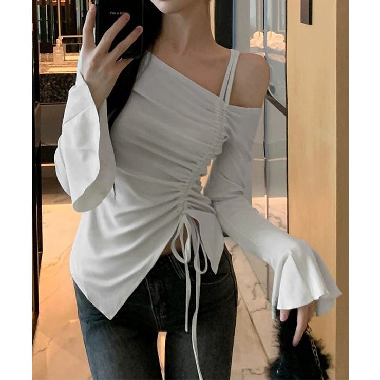 ワンオフショルダーTシャツギャザー 長袖 | SUNSHINE CLOSET | 詳細画像15 