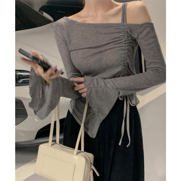 ワンオフショルダーTシャツギャザー 長袖 | SUNSHINE CLOSET | 詳細画像5 