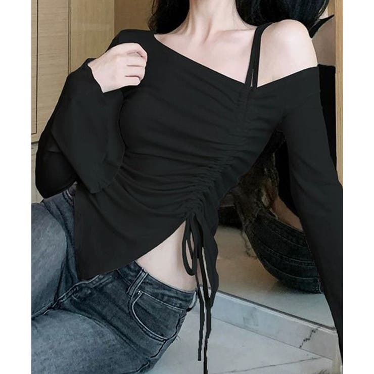 ワンオフショルダーTシャツギャザー 長袖 | SUNSHINE CLOSET | 詳細画像7 