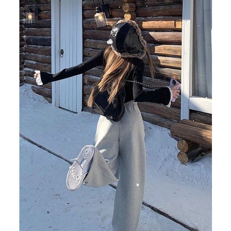 レース付TシャツVネック長袖リブトップス | SUNSHINE CLOSET | 詳細画像6 