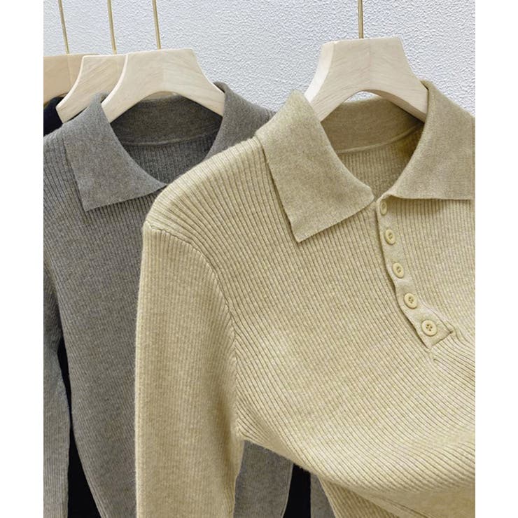 ポロリブニットトップス ベーシック春秋服 | SUNSHINE CLOSET | 詳細画像13 