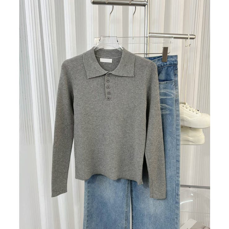 ポロリブニットトップス ベーシック春秋服 | SUNSHINE CLOSET | 詳細画像14 