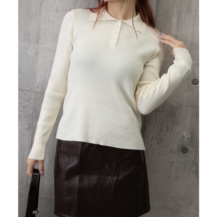 ポロリブニットトップス ベーシック春秋服 | SUNSHINE CLOSET | 詳細画像15 